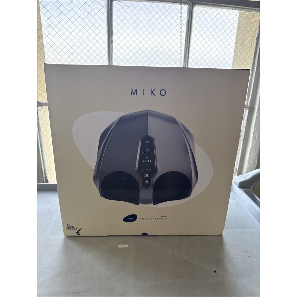 MIKO Y11 Foot Massager Shiatsu Heat Compression Black w/ Charger Open Box